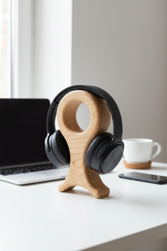 El İşçiliği Ahşap Kulaklık Standı