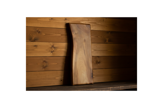 Ceviz sunum tahtası - 44x17x2.5cm - Masif Ceviz - Live edge