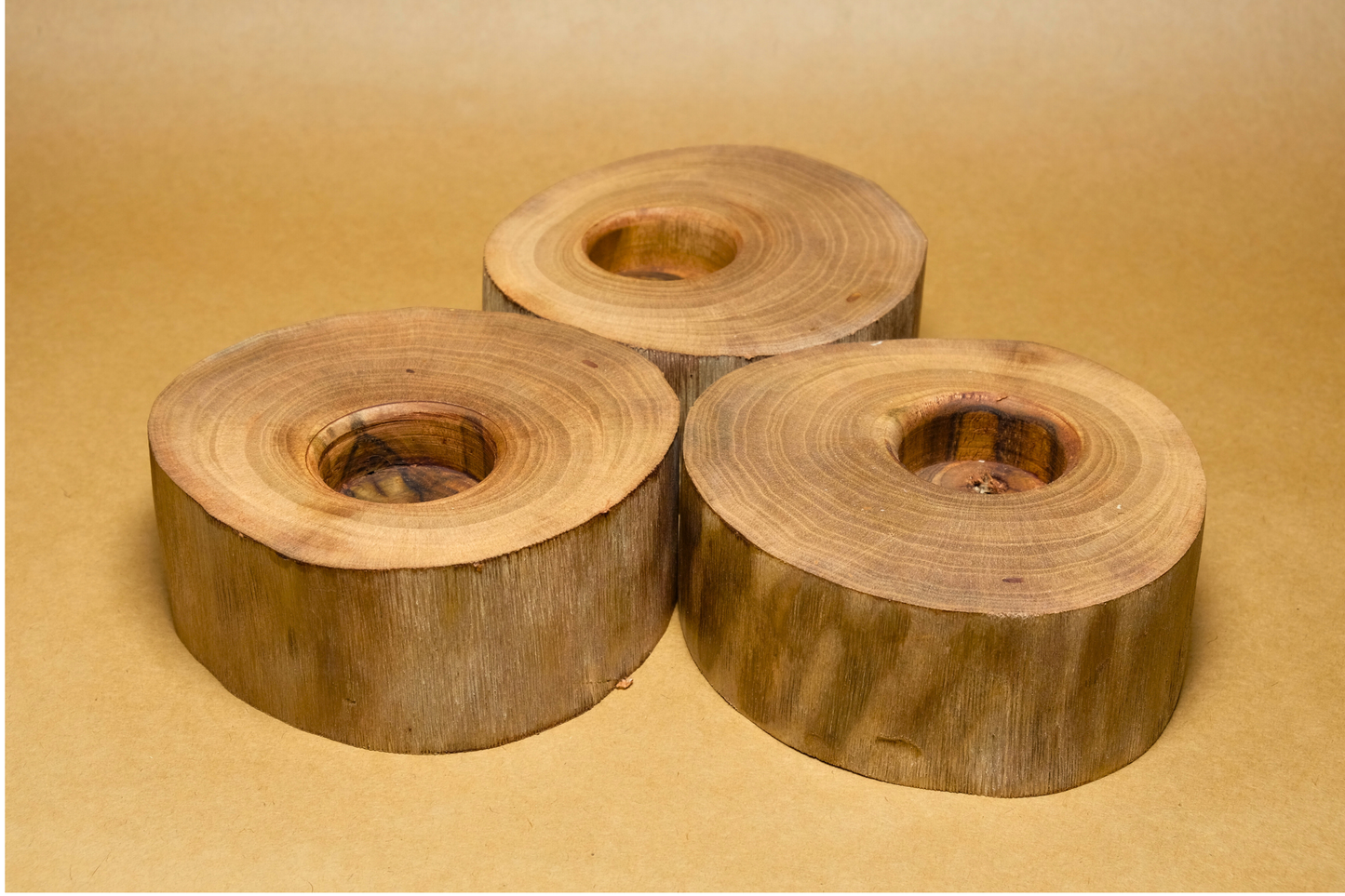 El İşçiliği Ceviz Tea Light Mumluk