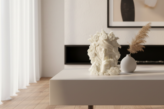 Çiçekli Kız Dekoratif Mum