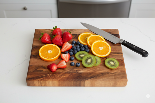 Ceviz kesme tahtası - 27x20x1.7cm - Masif ceviz