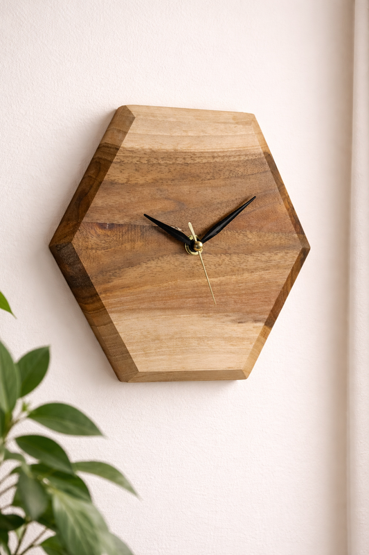 El İşçiliği Minimalist Ceviz Saat