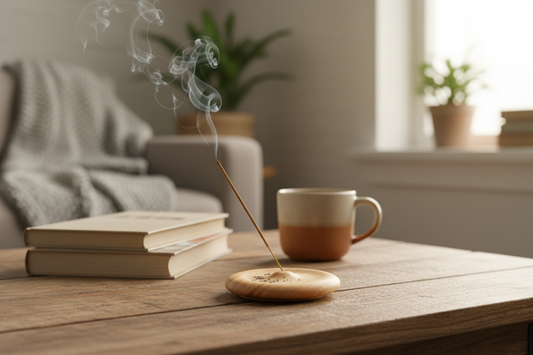 Vazo / Tea Light / Tütsülük Üçlü Set - Masif ağaç