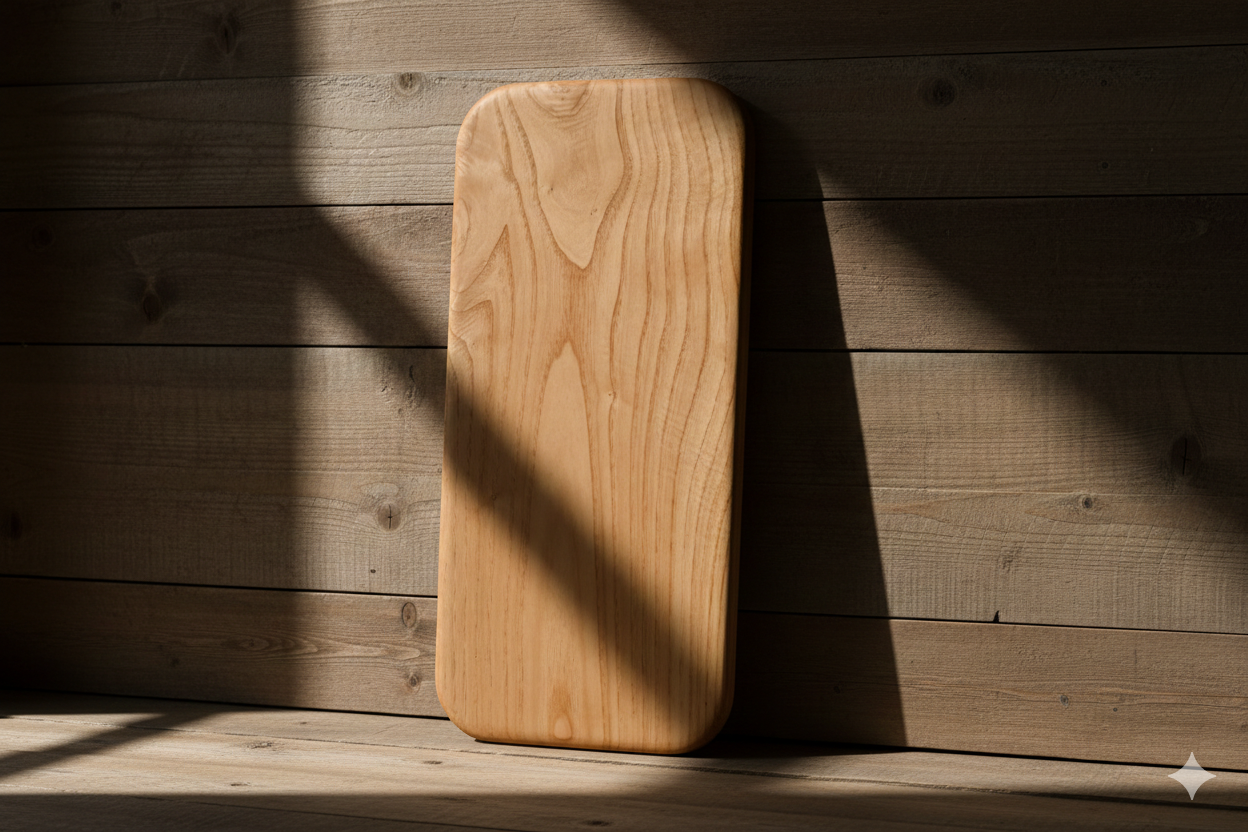 Kestane kesme tahtası - 48x22x3.5cm - Tek parça masif kestane