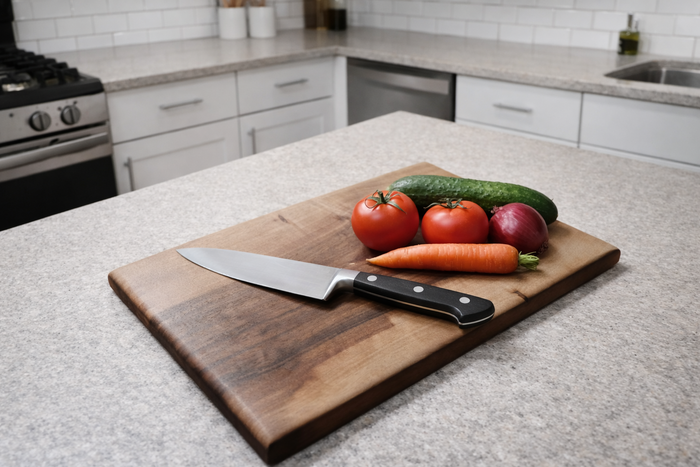 Ceviz kesme tahtası - 30x20x1.5cm - Masif ceviz