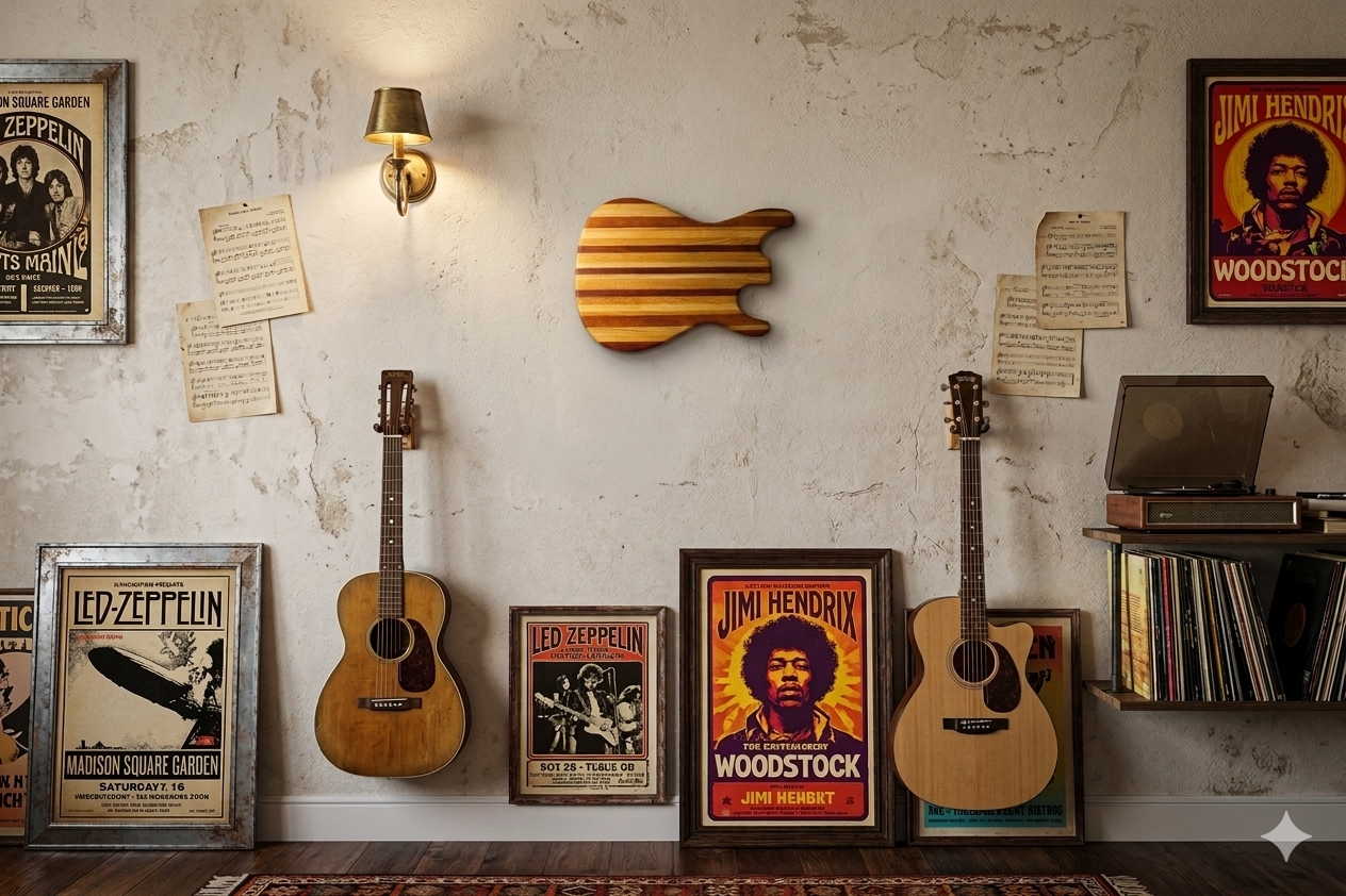 Gitar formunda wall art