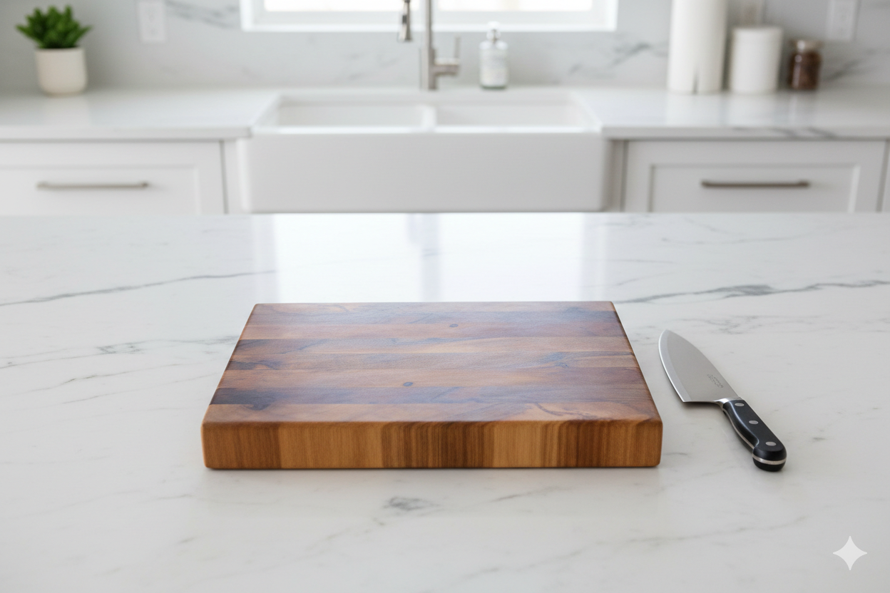 Ceviz kesme tahtası - 27x20x1.7cm - Masif ceviz