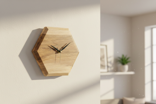 El İşçiliği Minimalist Ceviz Saat