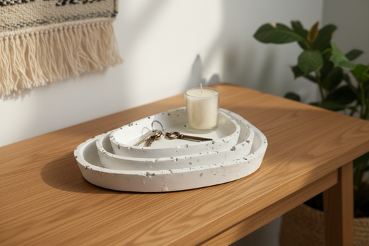 Minimal Üçlü Dekoratif Tabak Seti